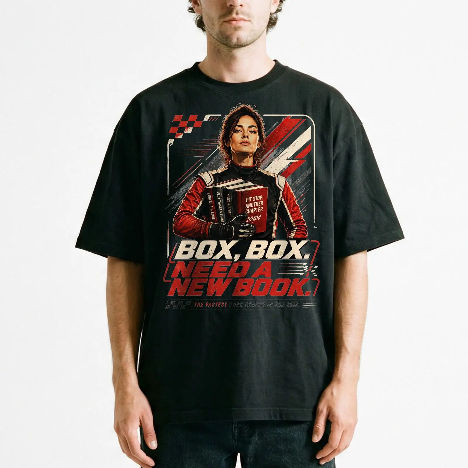 Custom Photo Book - カスタムフォトボックス ニードニューブック 女性レーサー Tシャツ ピットストップリーダー ヴィンテージウォッシュ