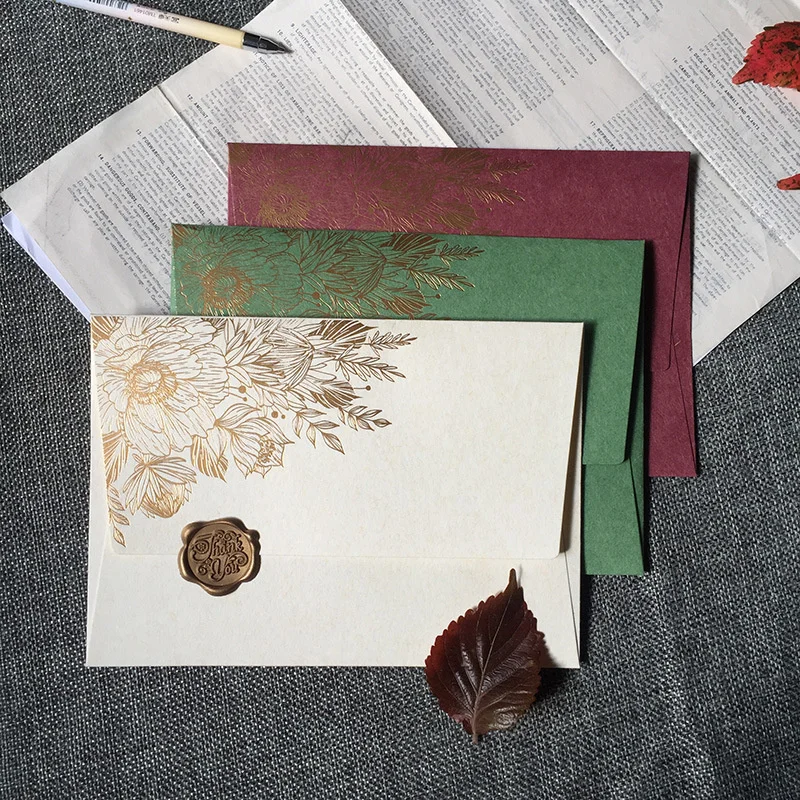 10 ピース/パケットハイグレードパール紙封筒結婚式招待状ヨ - Wax Seal Letter Kit のレビューと価格