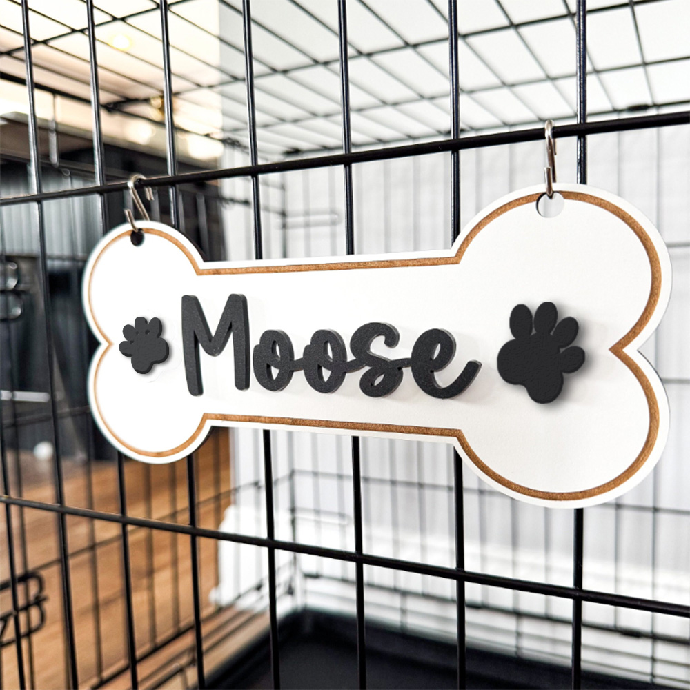 パーソナライズされたクレートラベル、爪付きクレートラベル、犬 - Pet Portrait Custom のレビューと価格