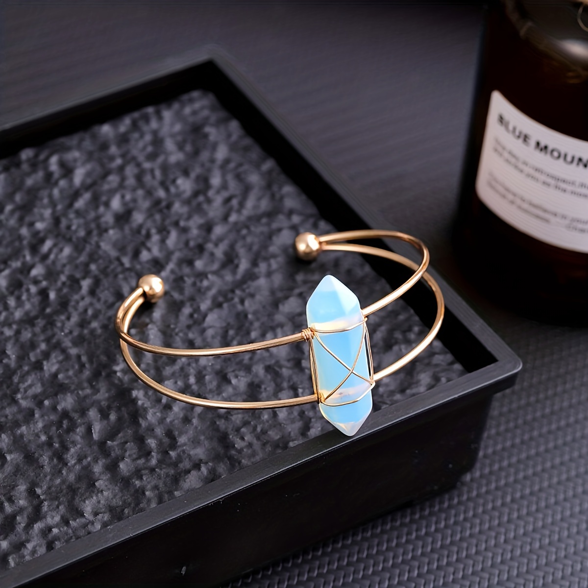 Yeevaa-天然石ブレスレット,六角形列,オープン,調整可 - Coordinates Bracelet のレビューと価格