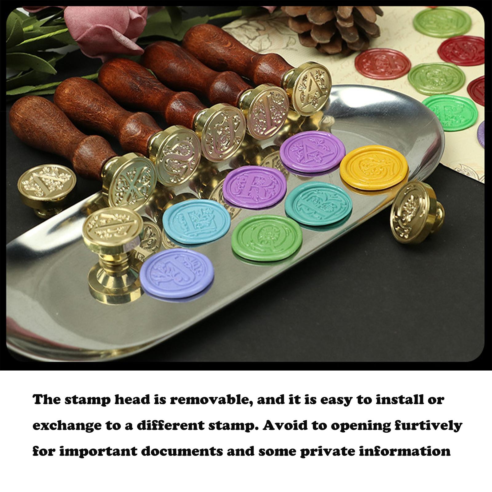 木製ハンドル付きレターシールワックススタンプキット、カスタム - Wax Seal Letter Kit のレビューと価格