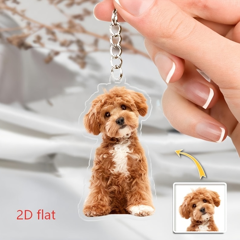 パーソナライズされたカスタムアクリルキーホルダー、肖像画、ペ - Pet Portrait Custom のレビューと価格